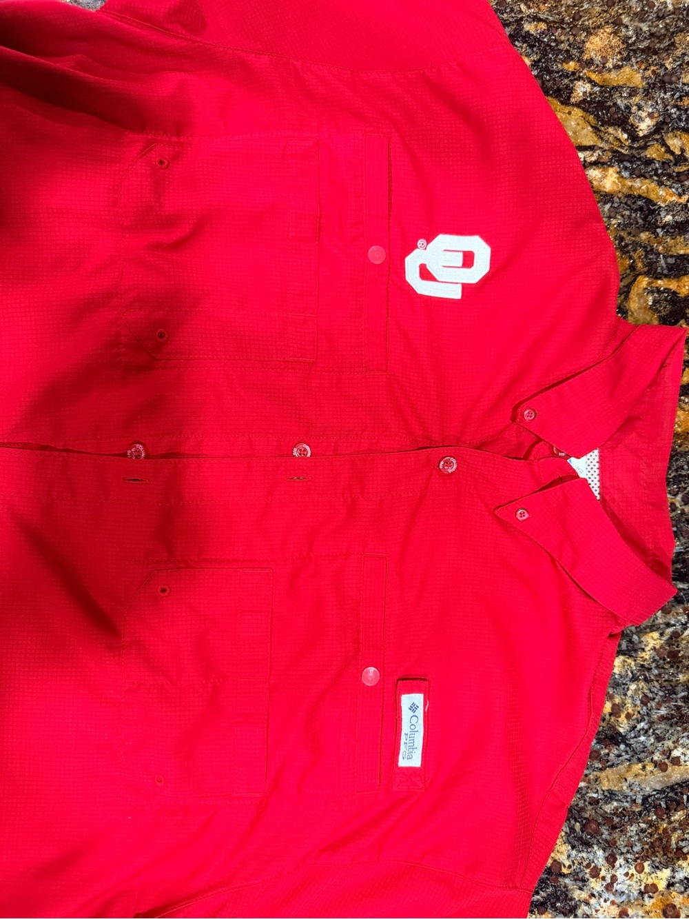 Men's Button-Up Shirt - OU Logo PFG - Picture 2 of 3